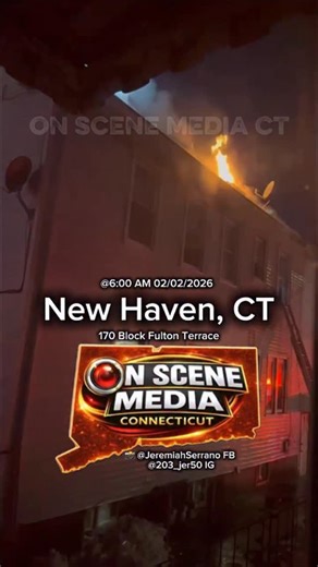 On Scene Media CT on Instagram: "🚨2nd Alarm Structure Fire | New Haven🚨 At approximately 5:50 AM 02/02/2026- NHFD, @newhavenfdops_car_39_ ,American Medical Response New Haven and @nhpdofficial responded to the 170 block of Fulton Terr in New Haven for a report of a mulit-family structure on fire. Callers reported seeing flames from the roof. A 2nd alarm was triggered a short time later and a mutual aid response was triggered. Unknown if anyone was injured or how the fire started. The Fire Mars
