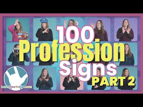 100 Job Signs in ASL | Professions Vocabulary Part 2
