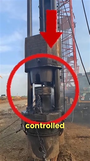 Diesel Pile Hammer Explained 💥 How Controlled Explosions Build Strong Foundations!