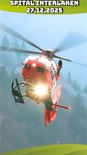 Rega H145 D3 HB-TIJ – Landing at Interlaken Hospital 🚁