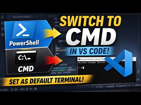 How to Change PowerShell to CMD in Visual Studio Code | Set CMD as Default Terminal