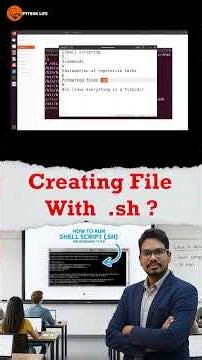 Creating .sh File in Linux Explained Easy | .sh File | PythonLife