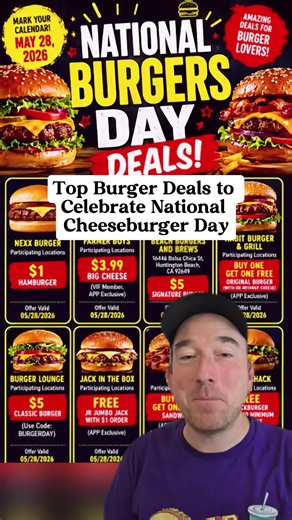 Celebrate National Cheeseburger Day with amazing deals! Enjoy free and cheap burgers at McDonald's, Five Guys, Burger King, and more. How will you indulge? #cheeseburger #fastfood #fooddeals #cheapeats #cheapfood