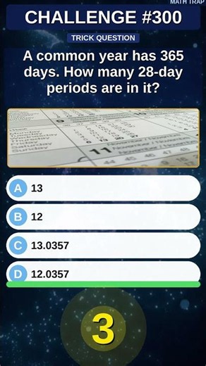 Most Say 13? Wrong! 28-Day Periods Riddle 😳
