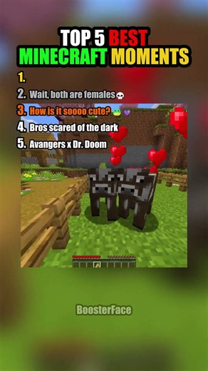 TOP 5 BEST MINECRAFT MOMENTS | PT. 1 #minecraft #memes #shorts