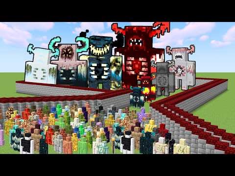 TEAM OF EVERY MINECRAFT GOLEM DEATHRUN (EVERY WARDEN BOSS)