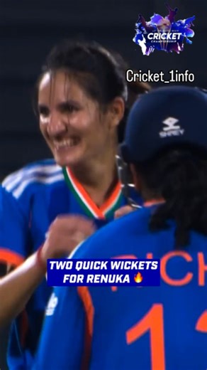 information on Instagram: "Sharp bowling, sharper reflexes ⚡ Renuka Singh Thakur strikes twice in an over as #TeamIndia get off to yet another strong start 💙 #INDvSL 3rd T20I, LIVE NOW 👉 https://hotstar.onelink.me/UsKp/uy0x10c9# #cricket"