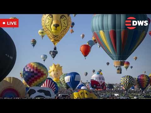 LIVE: Stunning Hot Air Balloon Fiesta Lights Up Skies Over Albuquerque | DWS News | AA14