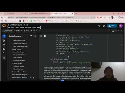 DCGAN (Deep Convolutional Generative Adversarial Network) dengan dataset Fashion-MNIST