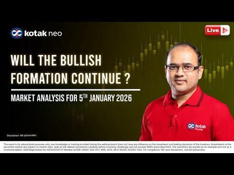 🔴 [Live] - Market Analysis | Will the Bullish Formation continue ? | 5th Jan | Kotak Neo