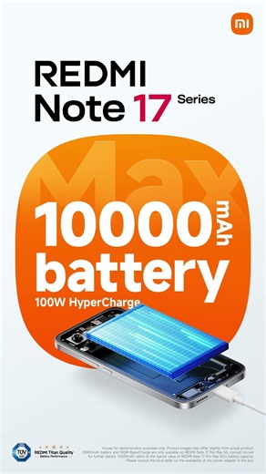 REDMI Note 17 Series 10000mAh Battery