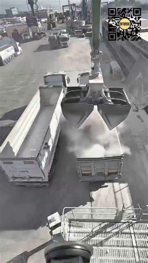 Ship-to-Truck Bulk Cargo Unloading Using a Grab Crane #9forge