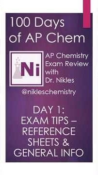 100 Days of AP Chem - Day 1 - Exam Tips - Reference Sheets & Info #apchem #apchemistry #chemistry