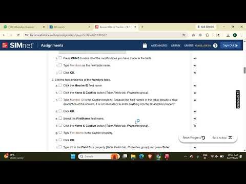 Access 2024 In Practice - Ch 1 Guided Project 1-2 | Guided Project 1-2 SIMnet Project #simnet