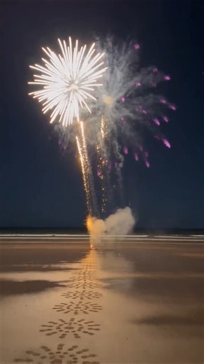 fireworks POV, virtual firework show, colorful night sky, golden firework finale