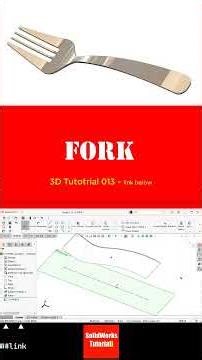 TUTORIAL 13 FORK #3d #solidworks #tutorial #cad #drawing #automobile