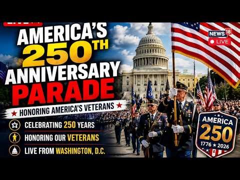 America’s 250th Anniversary Parade Live | US Military Parade Washington DC Live | American Veterans