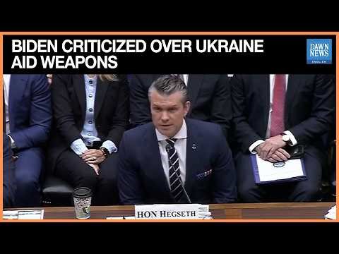 Joe Biden Criticized for Sending Weapons Worth Billions to Ukraine | Dawn News English