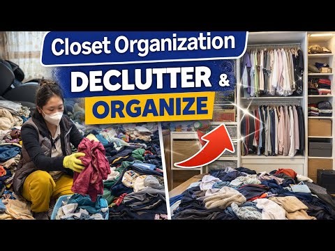 Closet Organization Makeover 🧺 Full Decluttering & Storage Transformation