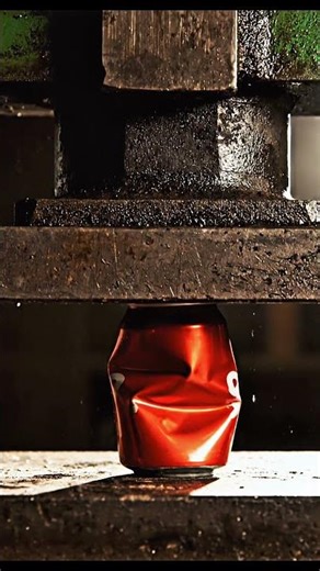 Soda Can vs Hydraulic Press 😱💥 (Insane Explosion) #hydraulicpress #satisfying #crushingtime#crushing