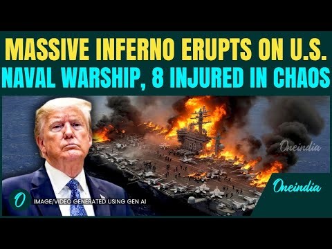 US Warship Under Fire BREAKING: Eight Soldiers Injured as Fire BREAKS Out on USS Dwight D Eisenhower