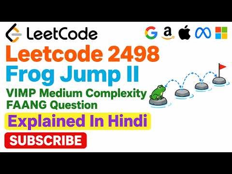 Leetcode 2498 Frog Jump II - VIMP FAANG Interview Question - Best Explanation Available!
