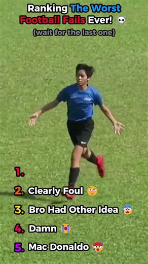 Ranking The Worst Football Fails Ever! 🤣😲 #shorts #football #funny #soccer #failsvideo