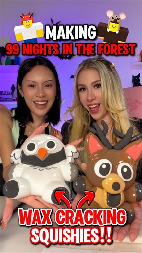Making “WAX CRACKING” 99 NIGHTS In The FOREST SQUISHIES! 🕯️🦌🦉W/ @kittyasmrxo
