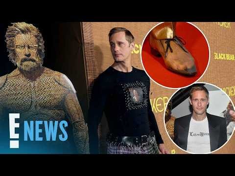 Why Is Alexander Skarsgård Wearing Olivia Colman’s Face?! His Wildest Wicker Looks | E! News