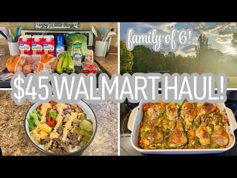 $45 WALMART HAUL, BURGER BOWLS, CUPCAKES & PREPPED MEALS!