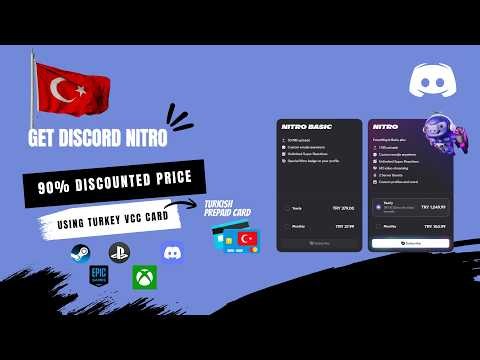 get Discord Nitro at 70% to 90% off Turkey VCC Explained