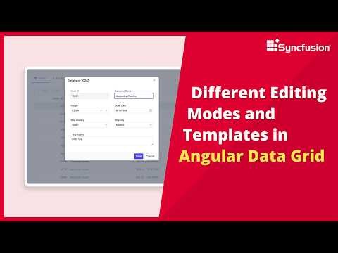 Different Editing Modes and Templates in Angular Data Grid