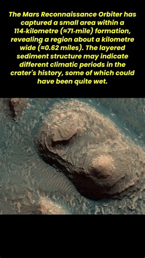 A breathtaking view of the Crommelin impact crater on Mars