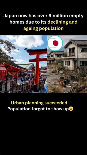 Japan now has over 9 million empty homes due to its declining and ageing population