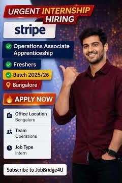 Stripe Hiring Freshers 2026 🔥 Operations Associate Apprenticeship | Bangalore | Apply Now