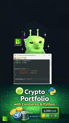 Calculate crypto portfolio value with Python (CoinGecko API)