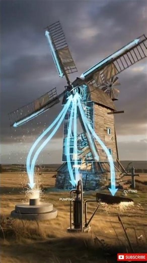 Without Electricity… How Did Windmills Still Work? 😳⚙️