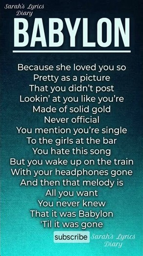 Babylon - Taylor Swift (Lyrics) 🎧