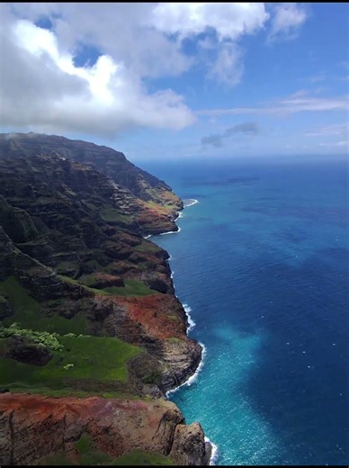 Green Ridges and Blue Water. Kauai’s Nā Pali Coast #hawaii #kauai #travel