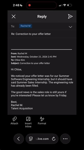 rachel how do you mix up engineering and sales #jobsearch #internship #emailtips #collegelife #computerscience