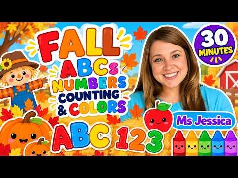 Toddler Learning 🍂Learn FALL! ABCs, Numbers, Counting & Colors | Preschool Learning Video