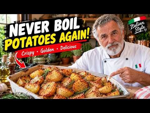 NEVER Boil Potatoes Again! 🥔 Try This Crispy Italian Roast Potato Trick
