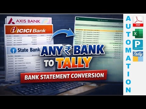 Bank Statement to Tally 7.0 Import | pdftotally | pdf to excel | Excel to Tally | EazyAUTO4