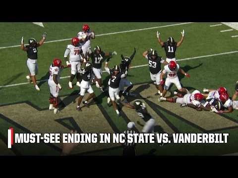 A MUSIC CITY MIRACLE! 😱 Vanderbilt STUNS NC State with last-second fumble return touchdown 🎬