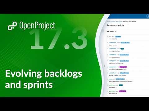 OpenProject 17.3: Evolving backlogs and sprints