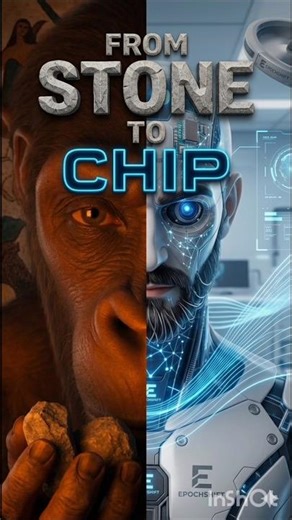 The Dawn of Tech: From Stone to Chip ##evolution #evomorph3d #thenvsnow #humanevolution #3danimation