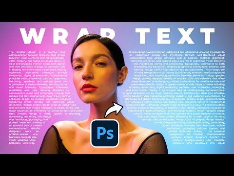 How to Wrap Text Around Image in Photoshop | Photoshop Tutorial