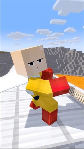 Part 3/7: Saitama Destroys Entity 303, But Loses To... A NOOB?! 💀 #minecraft #animation