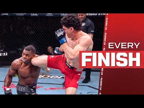 All 12 Finishes From UFC Edmonton | UFC Highlights