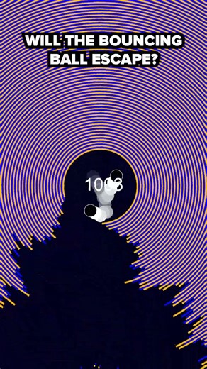 Can it escape? 🤔 #satisfyingvideo #physics #bouncingball